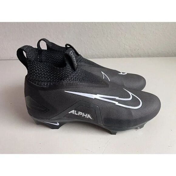 Men's  Sz 10.5 Nike Alpha Menace Elite 3 Black Football Cleats CT6648-010 NEW - Picture 7 of 13